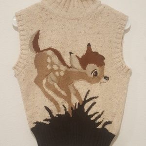 Iceberg Disney Bambi sweater vest size women's XS